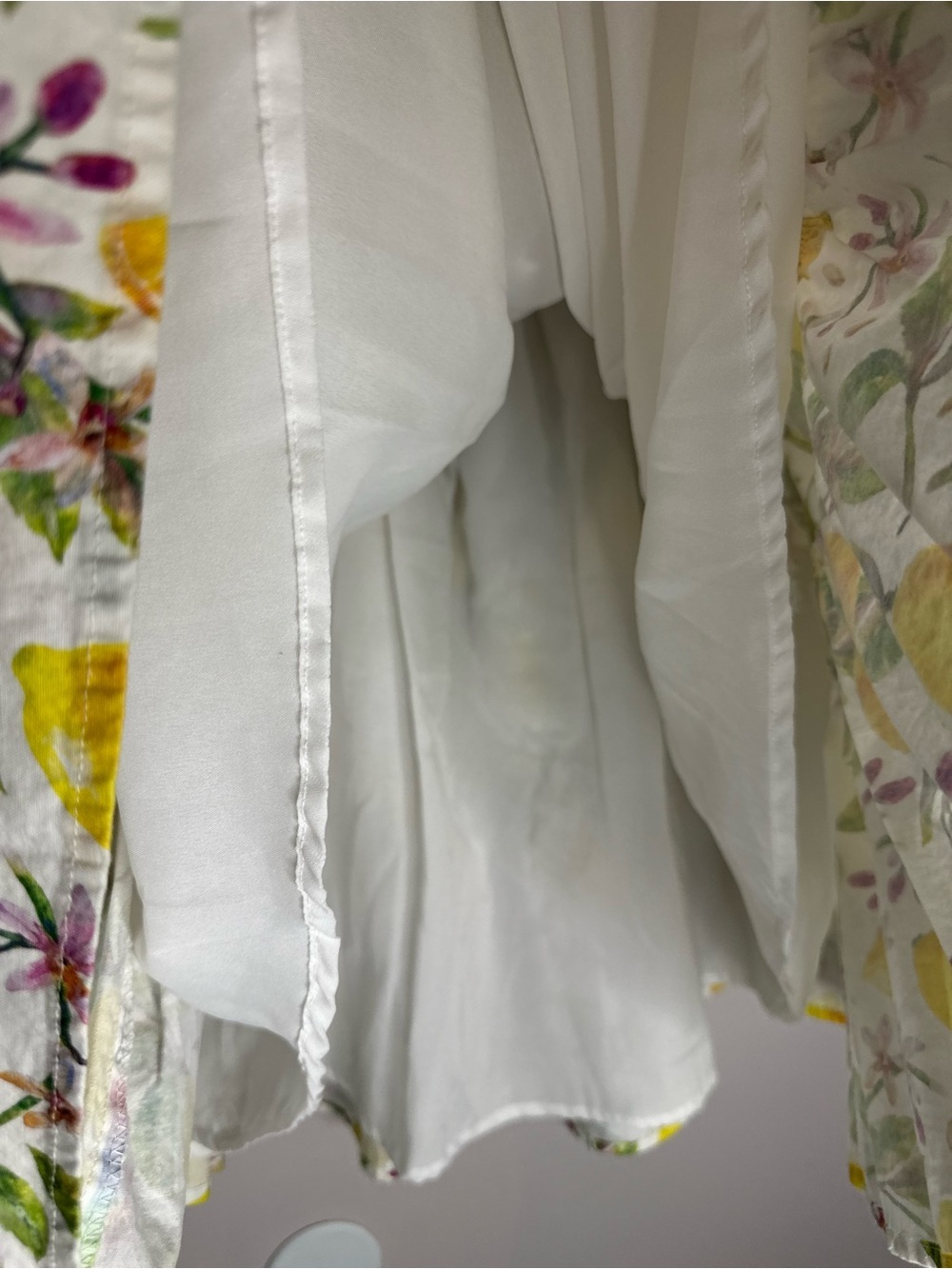 Mome Lemon Print Mini Skater Skirt - White & Yellow - Picture 9 of 9